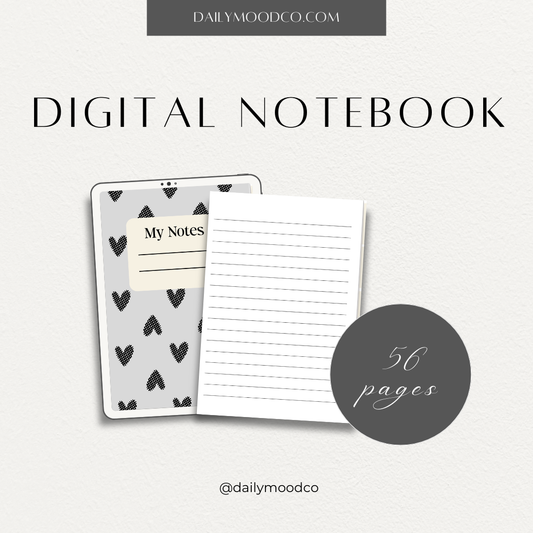 Sketch Heart Digital Notebook - DIGITAL DOWNLOAD