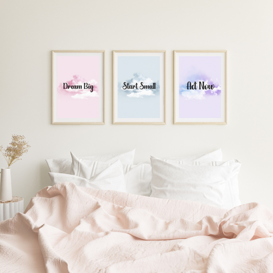 Dream Big, Start Small, Act Now Motivational Digital Art - 5" x 7" DIGITAL DOWNLOAD