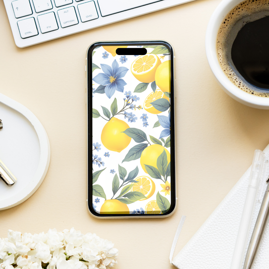 Lemon Orchard Phone Wallpaper - DIGITAL DOWNLOAD