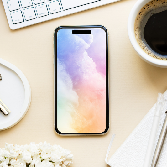 Rainbow Clouds Phone Wallpaper - DIGITAL DOWNLOAD